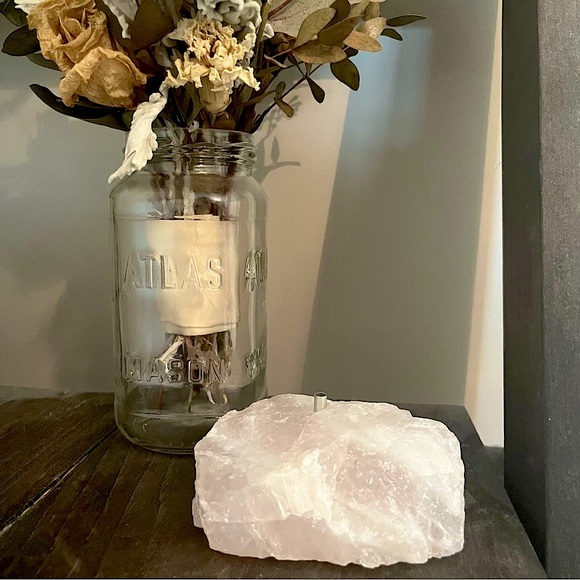 Genuine Rose Quartz Incense Holder - Picture 1 of 5
